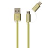 Кабель combo Micro USB + Lightning REMAX Aurora RC-020t silver