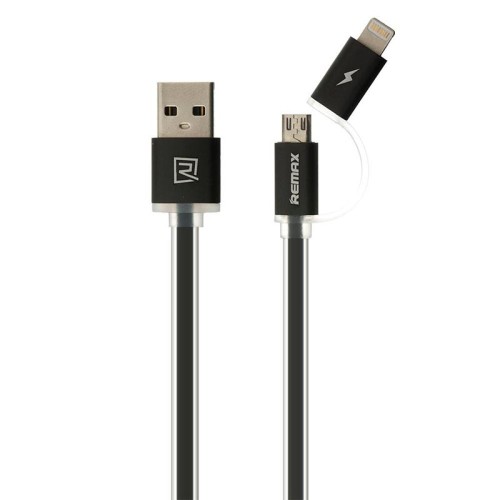 Кабель combo Micro USB + Lightning REMAX Aurora RC-020t silver