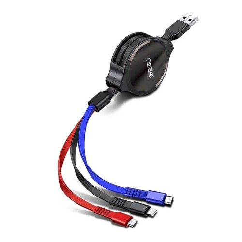 Кабель Combo Micro USB + Lightning + Type-C Joyroom s-m 365 black