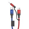 Кабель combo Micro USB / Lightning + Type-C JOYROOM s-M376 |1.3m, 3.5A| black