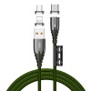 Кабель JOYROOM Combo Lightning + Micro USB + Type-C Magnetic Series 3in1 S-M408 |1.2m, 3A| green