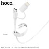 Кабель Hoco Combo Micro USB / Lightning Cool dual 2 in 1 charging data cable X54 |1M, 2.4A| black