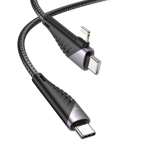 Кабель Hoco Combo 2in1 Type-C to Type-C / Lightning Freeway PD charging data cable U95 |1.2M, 60W, 3A| black