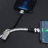 Кабель Hoco Combo 2 in 1 Lightning / Type-C Zipper charging cable U97 |0.96M, 2.4A| black-white