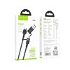 Кабель Hoco Combo 2 in 1 USB / Type-C to Type-C Moulder fast charging data cable U106 |1.2m, 5A/100W| black