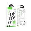 Кабель Hoco Combo 4 in 1 Type-C / USB to Type-C / Lightning Moulder fast charging data cable U106 |1.2m, black