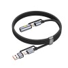 Кабель HOCO All-in-one charging data cable USB/C to C/cigarette lighter U138 |1.2m, 60W/3A| black