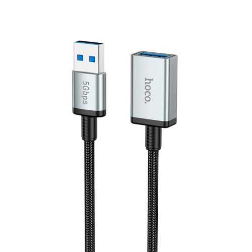 Кабель HOCO USB male to USB female USB3.0 excellent speed extension cable US10 |0.5m, 5Gbps, OTG| black