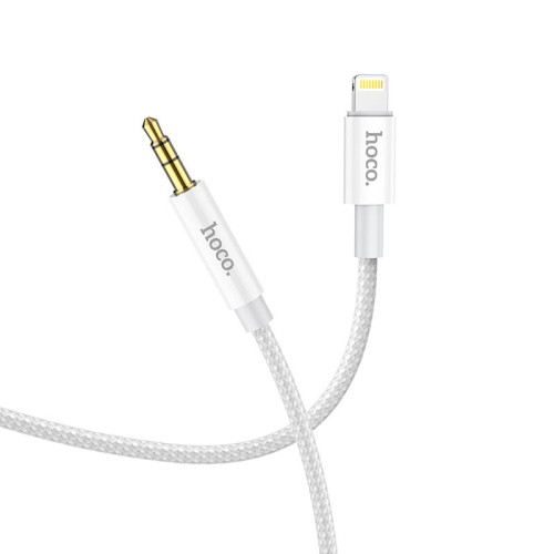 Кабель HOCO AUX to Lightning digital audio conversion cable UPA19 |1M| silver