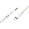 Кабель HOCO AUX to Lightning digital audio conversion cable UPA19 |1M| silver