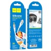 Кабель HOCO 3.5 mm to Type-C silicone digital audio conversion cable UPA22 |1M| white