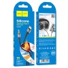 Кабель HOCO 3.5 mm to Type-C silicone digital audio conversion cable UPA22 |1M| white