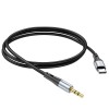 Кабель HOCO 3.5 mm to Type-C silicone digital audio conversion cable UPA22 |1M| white
