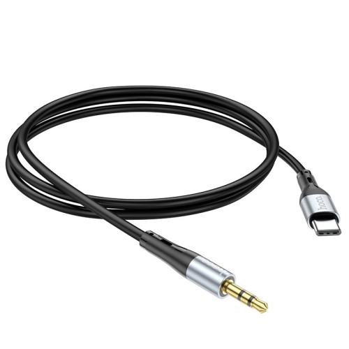 Кабель HOCO 3.5 mm to Type-C silicone digital audio conversion cable UPA22 |1M| white