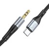 Кабель HOCO 3.5 mm to Type-C silicone digital audio conversion cable UPA22 |1M| white