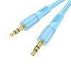 Кабель HOCO Transparent Discovery Edition AUX audio cable UPA25 |1M| blue