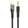 Кабель HOCO 3.5mm to lightning Transparent Discovery Edition Digital audio conversion cable UPA25 |1M| black