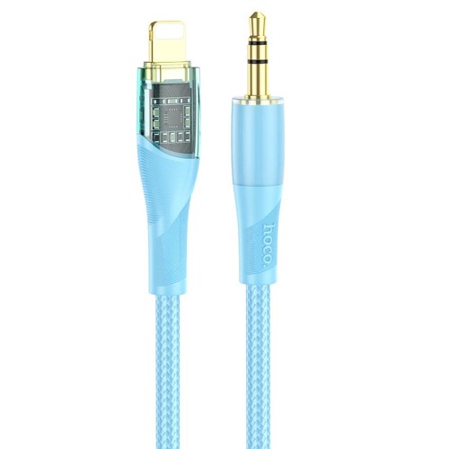 Кабель HOCO 3.5mm to lightning Transparent Discovery Edition Digital audio conversion cable UPA25 |1M| black