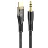Кабель HOCO 3.5mm to Type-C Transparent Discovery Edition Digital audio conversion cable UPA25 |1M| black