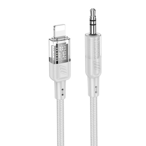 Кабель HOCO Spirit transparent digital audio conversion cable iP UPA27 |1.2M| grey