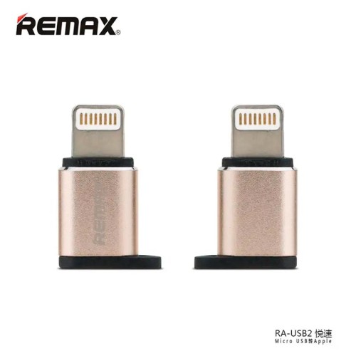 Переходник Micro USB to Lightnng REMAX RA-USB2 gold