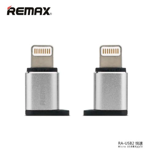 Переходник Micro USB to Lightnng REMAX RA-USB2 silver