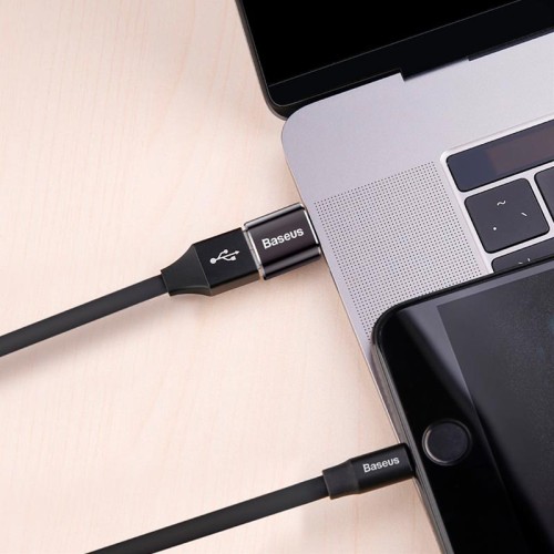 Перехідник Baseus Female USB to Type-C Male OTG Adapter Converter |2.4A| (CATOTG-01) black