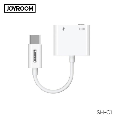 Перехідник JOYROOM Ben Series Type-C to HIFI + PD Audio Converter SH-C1 (2019) |3A| white