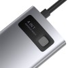 Hub адаптер BASEUS Type-C Metal Gleam Series 4-in-1 Multifunctional Docking Station |2USB, HDMI, Type-C, 100W PD| (CAHUB-CY0G) grey