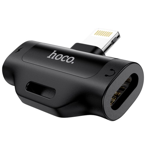 Перехідник HOCO Dual Lightning digital audio converter LS31 |2A| black
