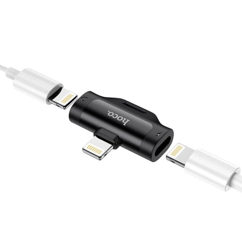 Перехідник HOCO Dual Lightning digital audio converter LS31 |2A| black
