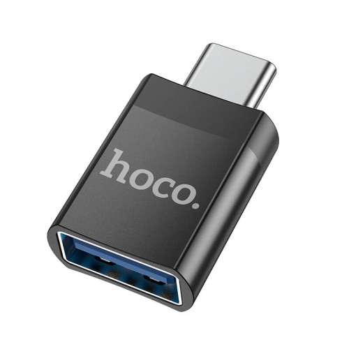 Перехідник HOCO Type-C to USB female adapter UA17 |4A, USB3.0 OTG| black