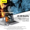 Hub адаптер BASEUS Type-C Metal Gleam Series 5-in-1 Multifunctional Docking Station |3USB, HDMI, Type-C, 100W PD| (CAHUB-CX0G) grey