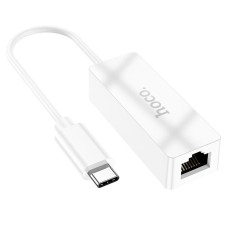 Перехідник HOCOAcquire Type-C ethernet adapter (100 Mbps) UA22 white