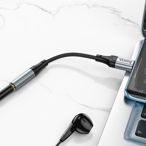 Перехідник HOCO Fresh Digital Type-C to 3.5 audio converter LS36 |0.12m, DAC| black