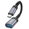 Перехідник HOCO Type-C male to USB female 3.0 converter UA24 grey