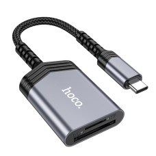 Перехідник HOCO 2-in-1 card reader Type-C UA25 grey