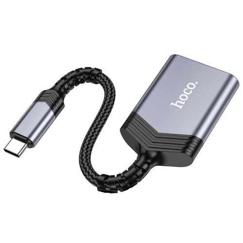 Перехідник HOCO 2-in-1 card reader Type-C UA25 grey