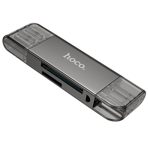 Перехідник HOCO USB&Type-C 3.0 high-speed card reader HB39 |5Gbps| black