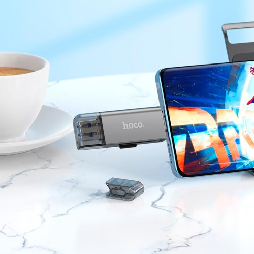 Перехідник HOCO USB&Type-C 3.0 high-speed card reader HB39 |5Gbps| black