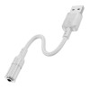 Перехідник HOCO Spirit transparent external sound card USB to 3.5mm LS37 |15cm, DAC| grey