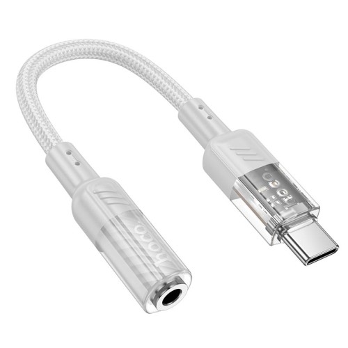 Перехідник HOCO Spirit transparent digital audio converter Type-C to 3.5mm LS37 |15cm, DAC| black