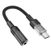 Перехідник HOCO Spirit transparent digital audio converter Type-C to 3.5mm LS37 |15cm, DAC| grey