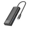 HUB адаптер HOCO Easy safe Type-C 7-in-1 multi-function converter HB43 |PD 100W/HDMI/SD, 2USB/1Type-C| black