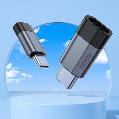 Перехідник HOCO Type-C male to iP female charging and data adapter UA29 |3A| black