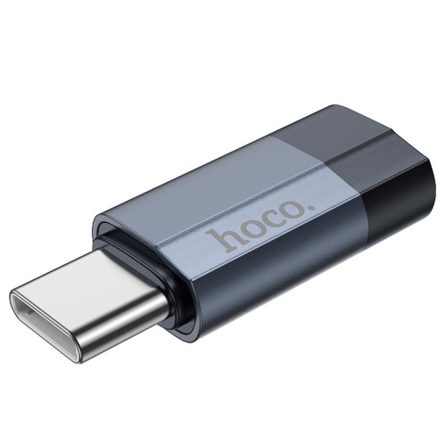 Перехідник HOCO Type-C male to iP female charging and data adapter UA29 |3A| black