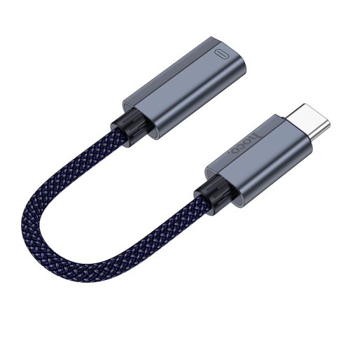 Перехідник HOCO Type-C male to iP female charging and data adapter cable UA29A |3A, 0,15m| black