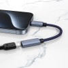 Перехідник HOCO Type-C male to iP female charging and data adapter cable UA29A |3A, 0,15m| black