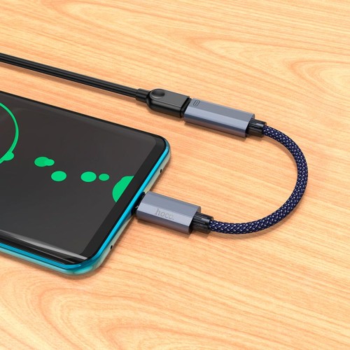 Перехідник HOCO Type-C male to iP female charging and data adapter cable UA29A |3A, 0,15m| black