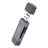 Перехідник HOCO Spirit 2-in-1 USB/Type-C 2.0 card reader HB45  |480Mbps, 2TB Max| metal-grey